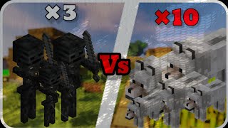 3 Skeleton vs 10 Wolf ! Who Win ?