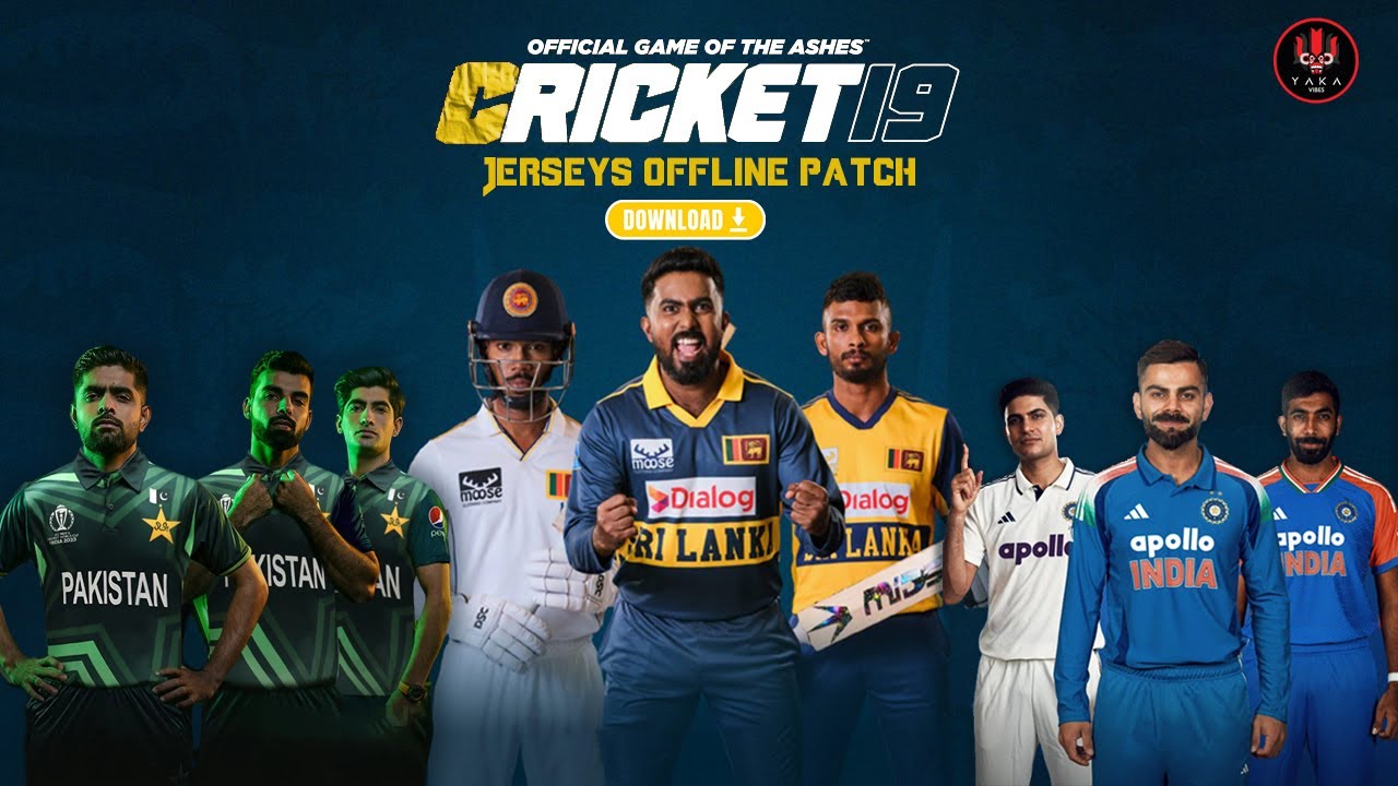 Cricket 19 2025 Offline Patch | New Test/ODI/T20 Jerseys for SL, India & Pakistan! 🚀