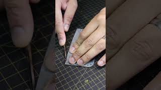 Edge bevelling cardholder pockets #asmr #leatherwork #asmrsounds #asmrvideo #leathercraft