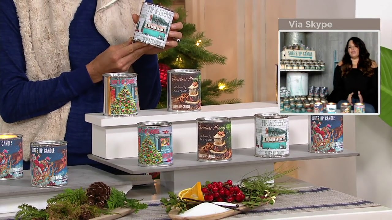 Surf's Up Set of 2 16oz Holiday Collection Candles on QVC