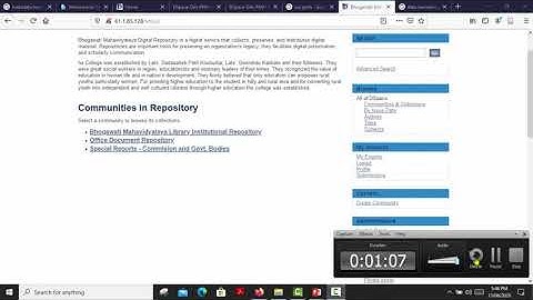 Metadata Harvesting in Dsapce