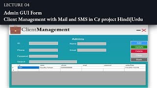 C# Project Tutorial For Beginners | Windows forms application in c# in Hindi Urdu Part 4
