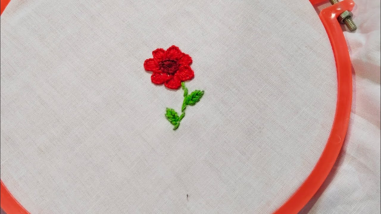 super hand Embroidery esy flower #embroiderydesigns #sorts #viralvideo 