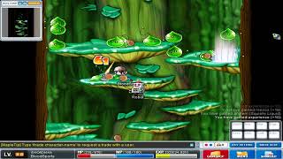 MapleStory - old school footage - Ellinia Slime Tree grinding