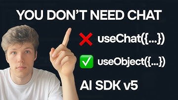 When to Use useObject vs useChat in AI SDK