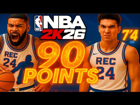 Me and My 7’4 Teammate Dropped 90 Points in The Rec!! Insane #nba2k26 Gameplay