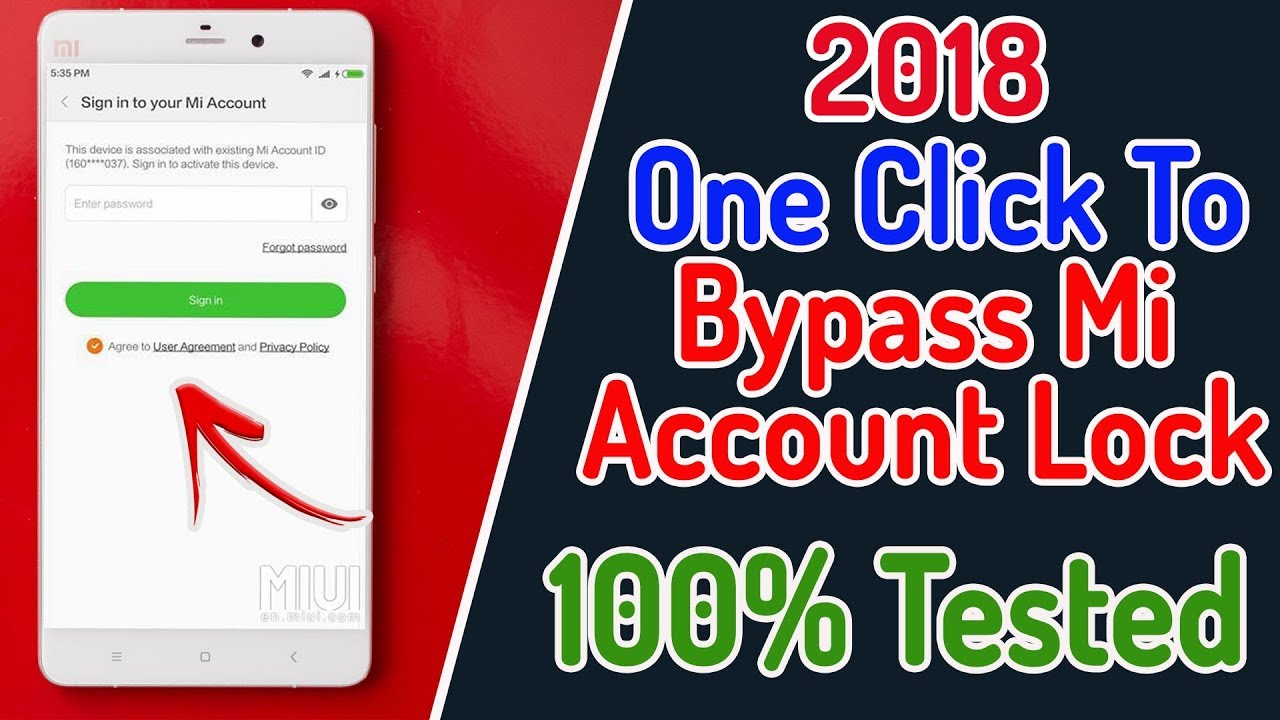 2018 One Click To bypass Mi Account Lock How to Remove Mi account