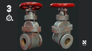 Game Asset Old Rusty Pipe Valve | Autodesk3dsMax/SubstancePainter