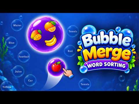 Bubble Word Sorting Level 1-5 Gameplay | Download link in bio | Bubble word jam