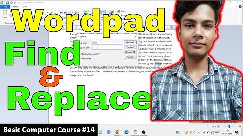 Wordpad - Find and Replace - Wordpad in Hindi | Computer Basic Course #14 | ThePC Learnerss