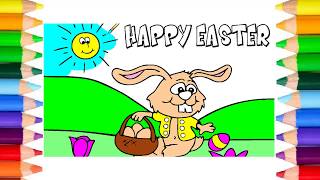 HAPPY Easter COLORING PAGES / #Faiza_Drawing_TV HAPPY Easter COLORING PAGES / #Faiza_Drawing_TV