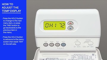 Classic 80 Series - 1F80-361 -  How Do I Adjust the Temperature Display on My Thermostat