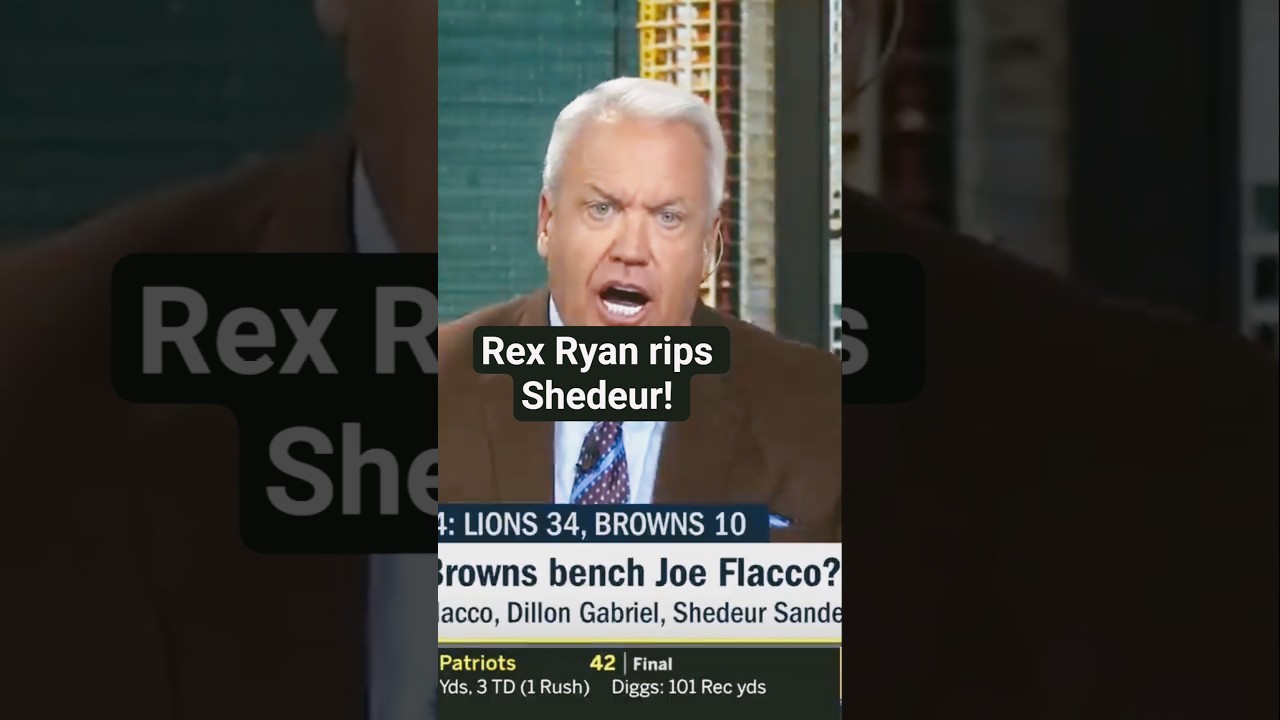 Rex Ryan blasts Shedeur Sanders for "folding his arms" on the sidelines. Did he go overboard?