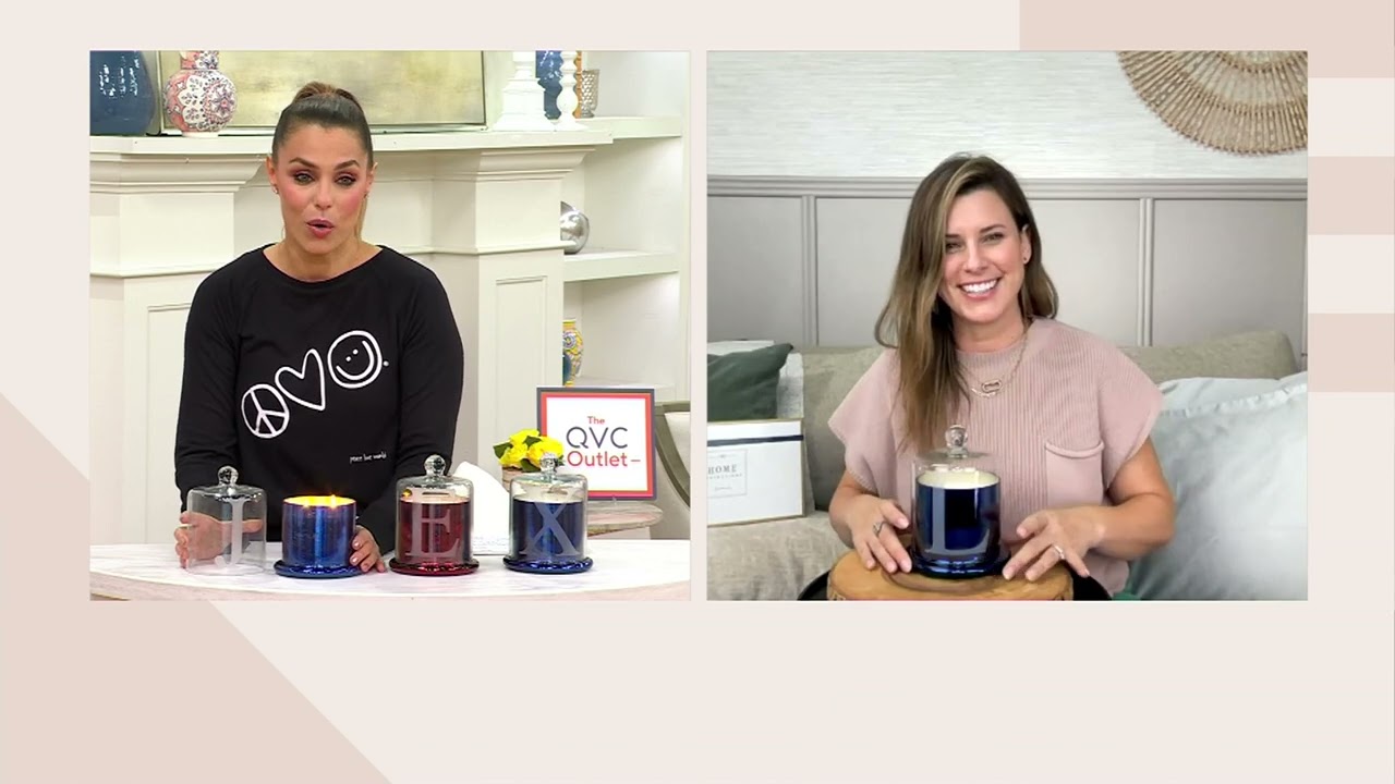 Home Reflections 20oz Monogram Cloche Candle with Gift Box on QVC