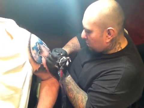 Ralph Paglia getting tattoo coverup at Hard Rock Casino Hotel shop in Las Vegas
