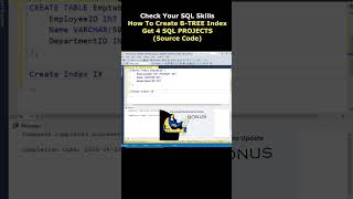 Learn SQL DBA Developer Create B tree Index Interview Questions source code #sqlinterviewquestions