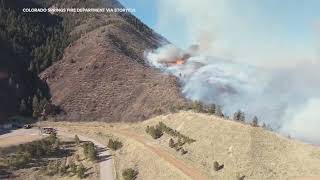 Colorado fire crews battle blaze near US Air Force Academy
