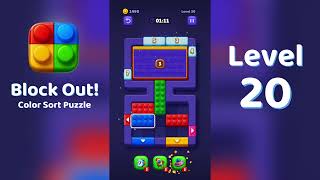Block Out Level 20 Walkthrough 🧩 | All Levels Solution | Mini Boss