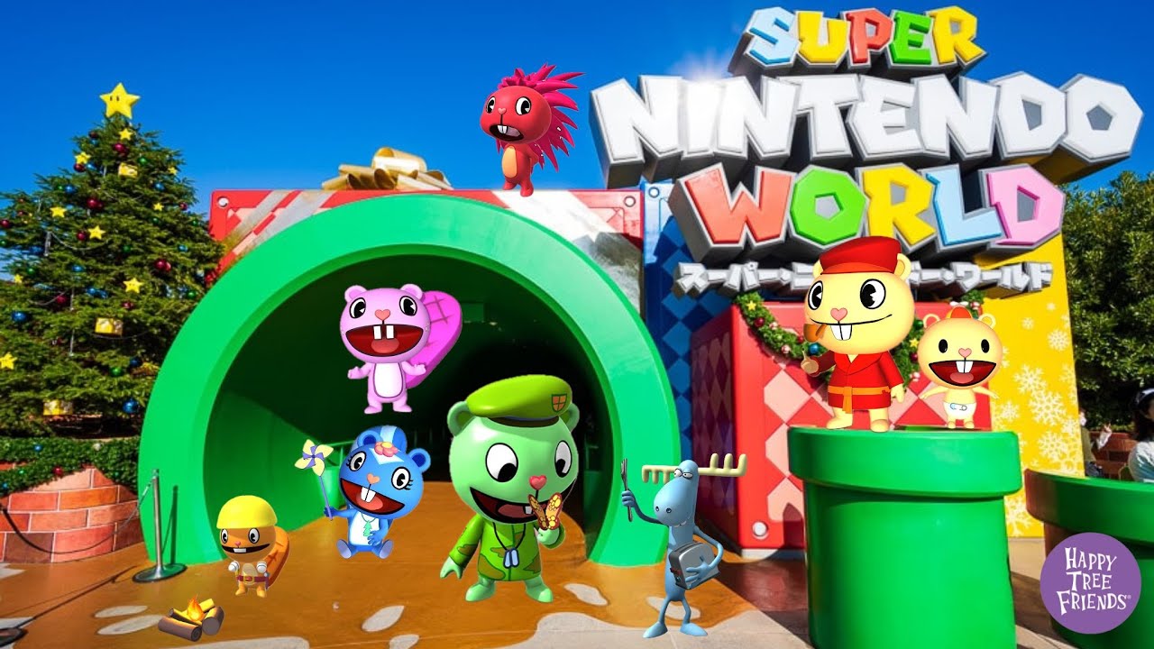 Happy Tree Friends Having a Blast at Super Nintendo World Osaka