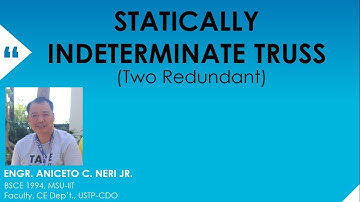 STATICALLY INDETERMINATE TRUSS  |  TWO REDUNDANT  |  CONSISTENT DEFORMATION METHOD