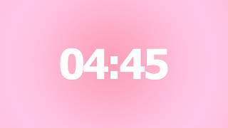 4 Minute 45 Second Timer 🌸 No Music | 4 Minute 45 Second Aesthetic Countdown Timer | 4m45s