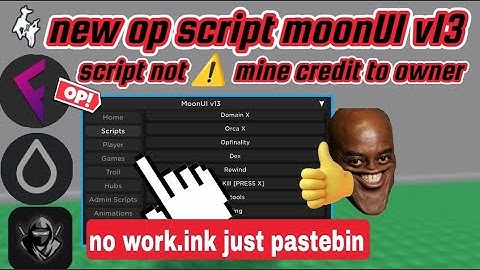 new op script moonUI v13 | go to pin comment to try the script enjoy