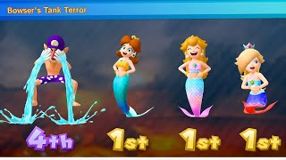 Mario Party 10 – Beach Waluigi vs Mermaid Princesses! (Peach, Daisy, Rosalina Showdown)