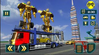 US Police Car Robot Transform: Robot Airplane Transportation Game #2 - Android Gameplay screenshot 5
