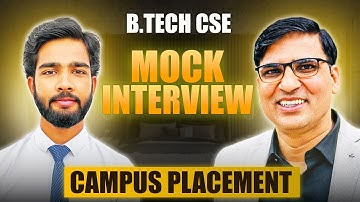 B.Tech CSE Campus Interview I Mock Interview I Campus Placements I Dr. Arvind Singh Pemawat