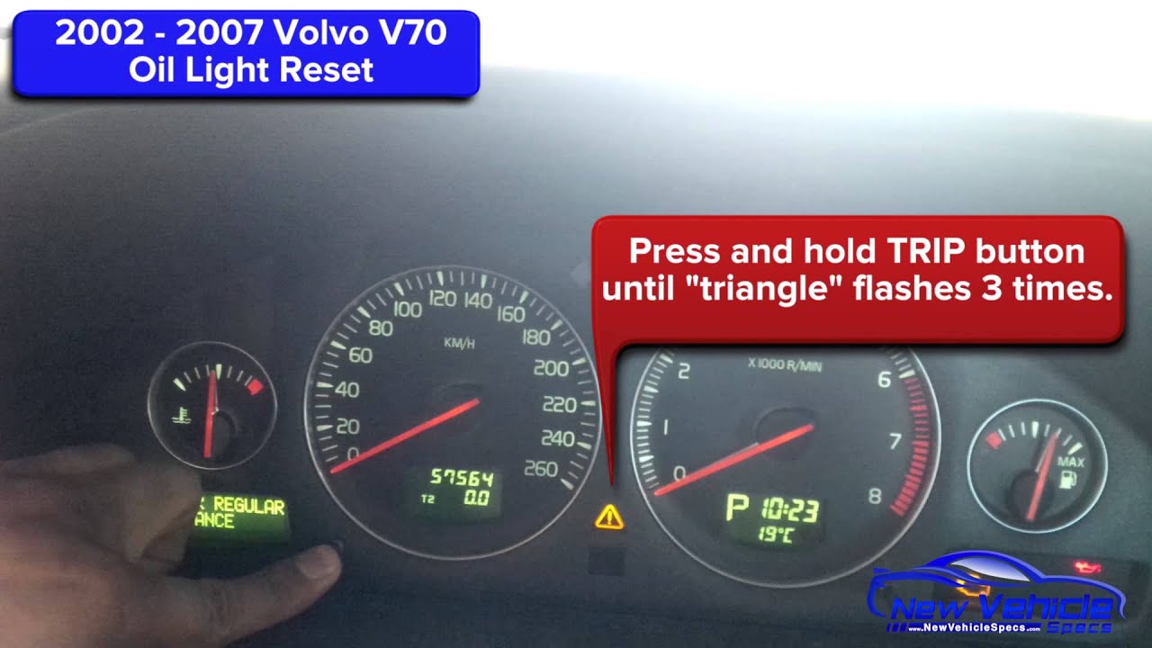 2002 - 2007 Volvo V70 Oil Light Reset / Service Light Reset - YouTube