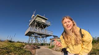 solo hike to an abandonned fire watch tower in the woods