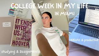 COLLEGE WEEK IN MY LIFE IN MIAMI *realistic & productive* 📝