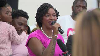 State Rep. Angie Nixon speaks after winning Democratic nomination for U.S. Senate seat