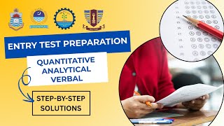 Entry Test Quantitative, Verbal &amp; Analytical Reasoning MCQs  - Part 1 | Step-by-Step Solution