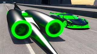 Thrust SSC Alien Engine (20 Million HP) vs Koenigsegg Jesko Alien Engine at Special Stage Route X