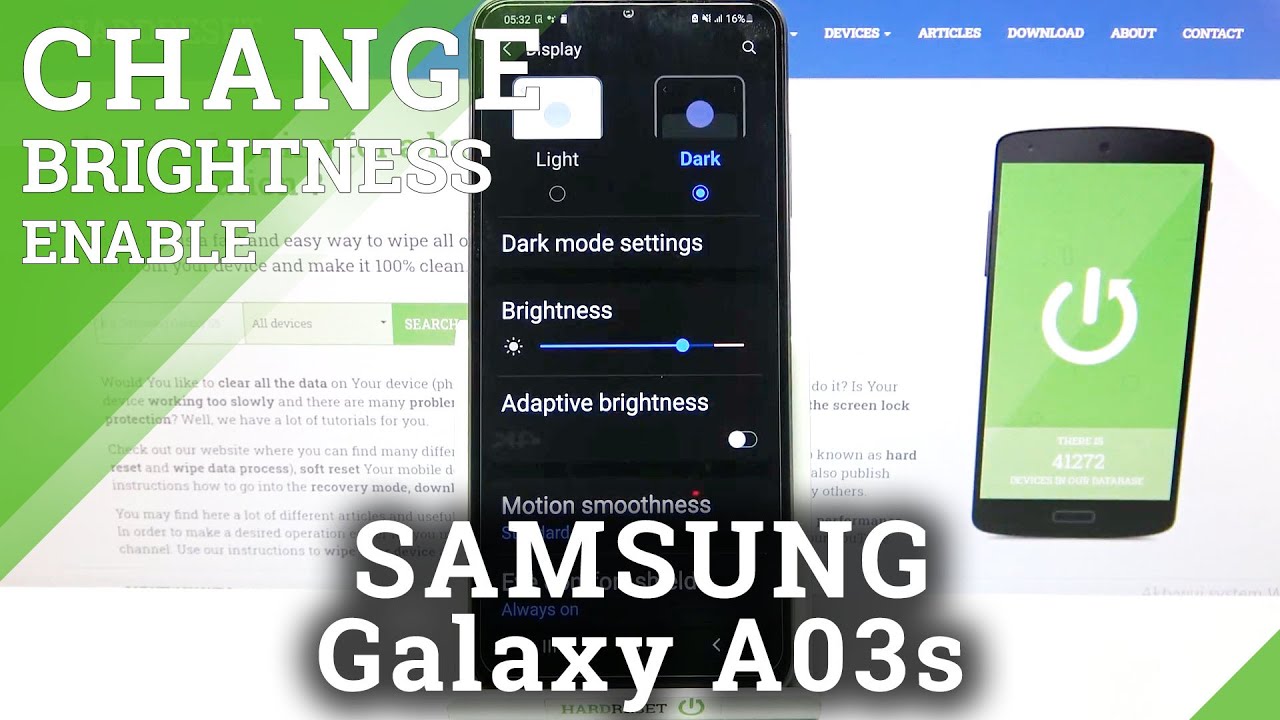 How to Activate Auto Brightness on SAMSUNG Galaxy A03S – Turn On Auto Brightness