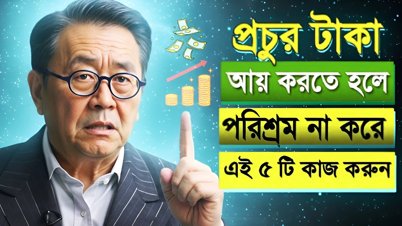 প্রচুর টাকা আয় করতে চাই? পরিশ্রম নয়, এই ৫টি কাজ করুন!  Rich Dad Poor Dad | Money Secrets Rich Dad