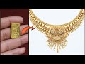 24K Necklace Design Making Proof of Pure Gold Jewellery 
