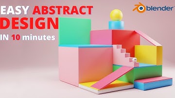How to Create a Trendy Abstract Design in Blender 2.8 with cycles | 10 Minutes (Tutorial)
