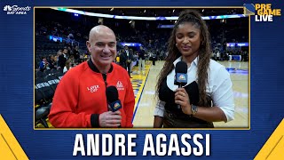 Tennis legend Andre Agassi talks about growth of game ahead of Laver Cup | NBC Sports Bay Area