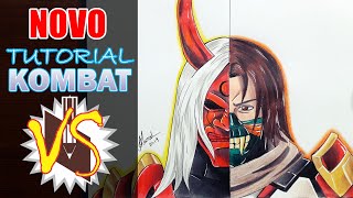 TUTORIAL KOMBAT - NOBRU vs LEVEL UP 007 (Como desenhar) 