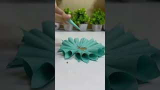 DIY Paper Cone Flower | Easy Wall Decoration Idea 🌸