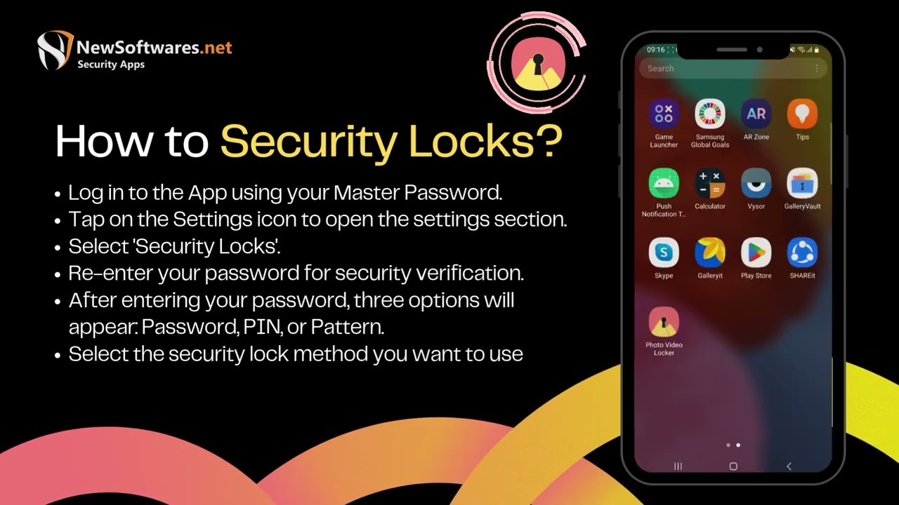 How to Security Locks in Photo Video Locker?