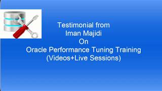 Iman Testimonial on Oracle Performance Tuning Training at dbVidya