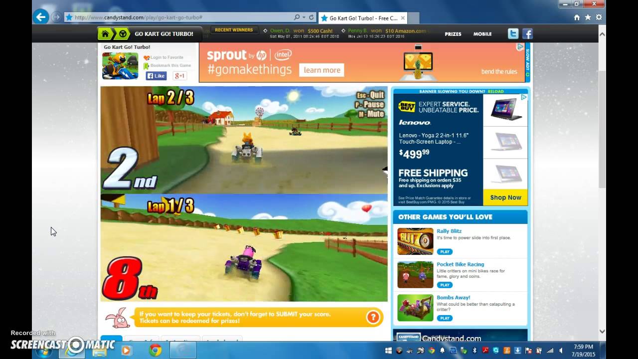 LETS PLAY! Go kart go turbo grand prix part 1 YouTube