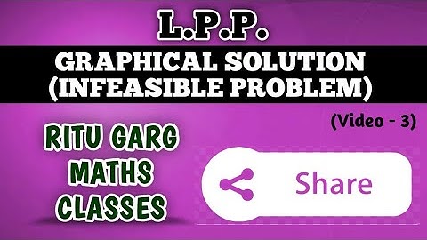 L.P.P. - Infeasible problem - Operations Research || B.Com 6th semester