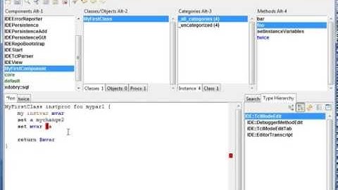 tclsqueak tutorial part 5 -  IDE for object oriented Tcl - syntax checker