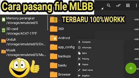 Cara Pasang/ekstrak Data lite mobile legends di Apk Zarchiver
