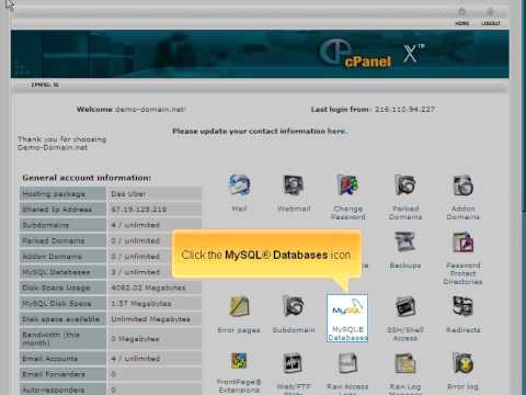Accessing phpMyAdmin from cPanel