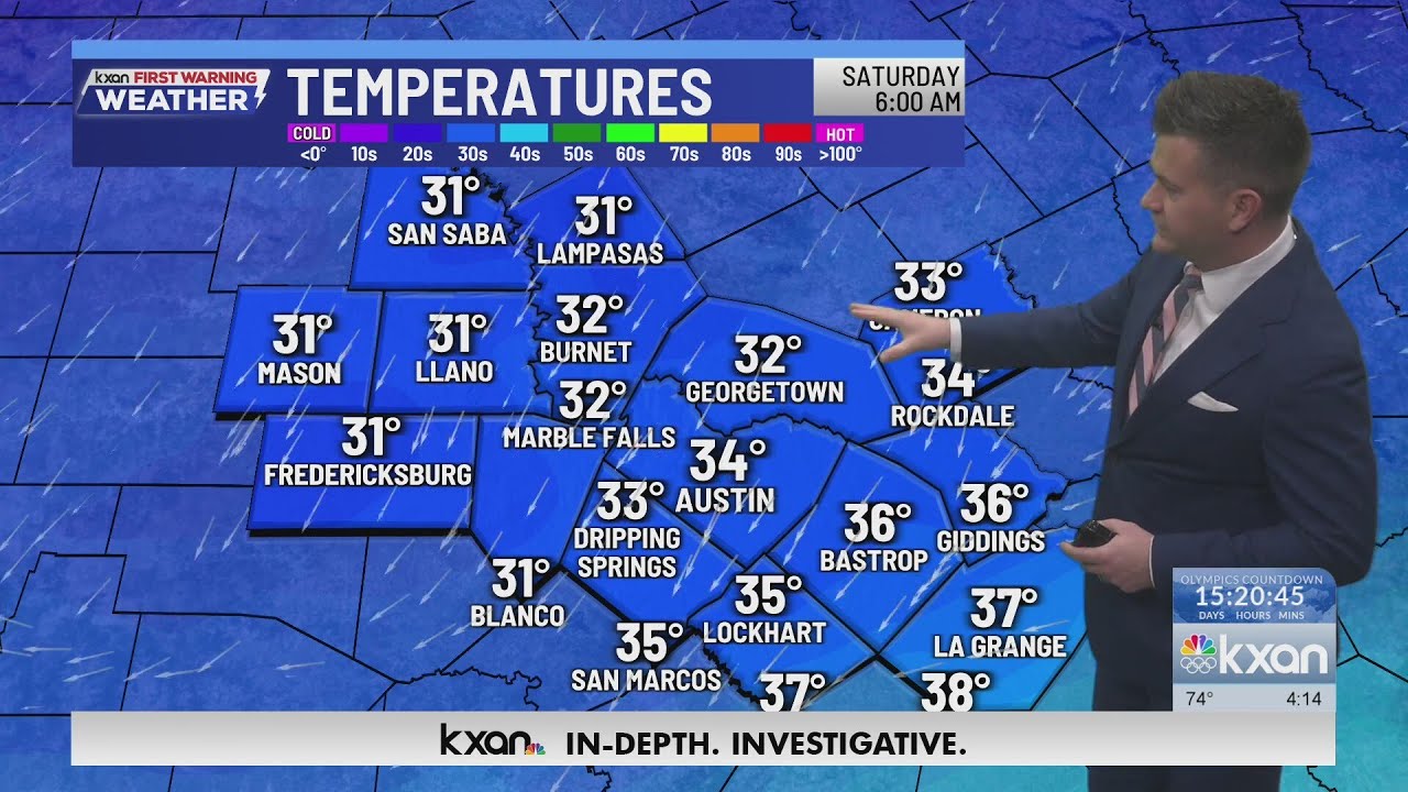 One last warm day before an arctic front brings an icy mix | KXAN ...